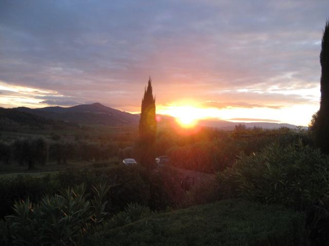 Sunset over the valley